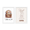 Sloffee and coffee girl Set of 2 coffee Posters