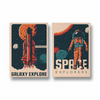 Galaxy Explore & Space Explorers Set of 2 Space Posters