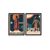 Galaxy Explore & Space Explorers Set of 2 Space Posters