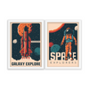 Galaxy Explore & Space Explorers Set of 2 Space Posters