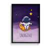 Imagine Kid Astronaut with Stars Wall Art