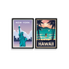 New York & Hawaii Set of 2 Travel Posters