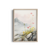 Floral Cascades in Misty Mountains Wall Art