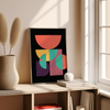 Shadow of Passion Abstract Geometric Modern Wall Art