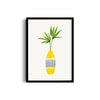 Greenery in Yellow Vase Wall Art