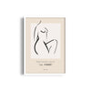 Female Silhouette line art Boho Modern Wall Art