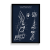 Communication Satellite Blueprint Premium Wall Art - The Mortal Soul