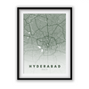 Hyderabad City Street Map Art - The Mortal Soul