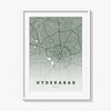 Hyderabad City Street Map Art - The Mortal Soul