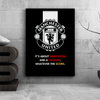 Dedication, Passion, Score Manchester United Premium Wall Art - The Mortal Soul
