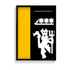 Manchester United Lion Logo Black & Yellow Premium Wall Art - The Mortal Soul