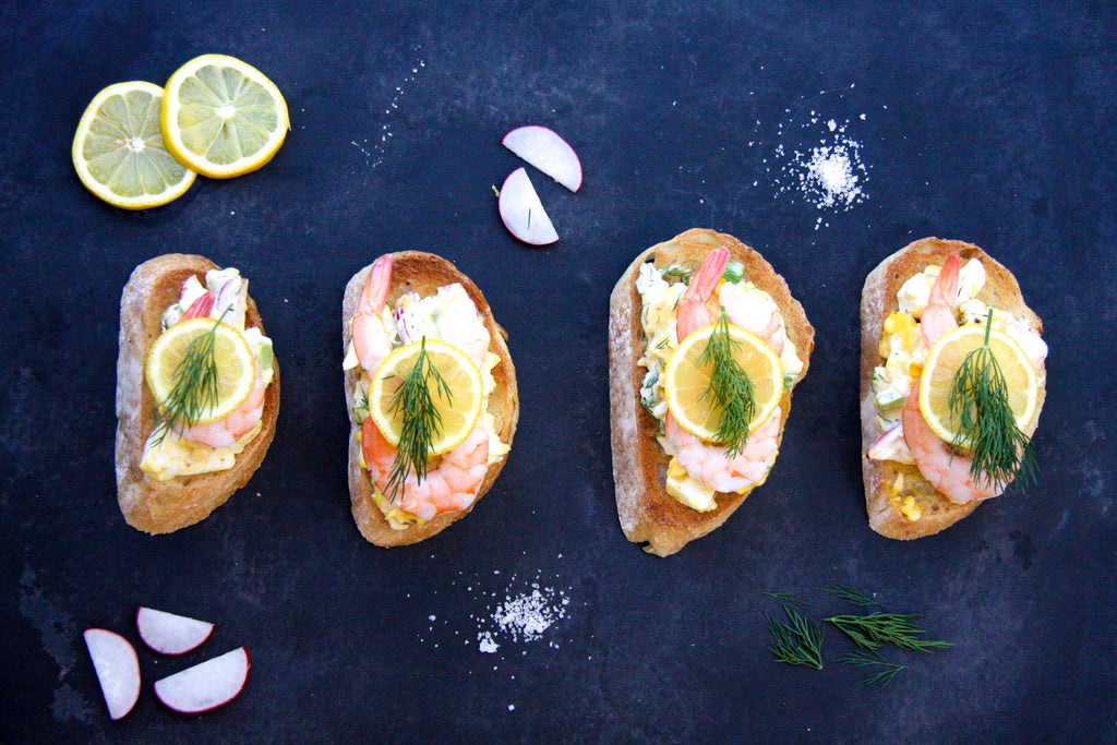 Egg Salad Crostini