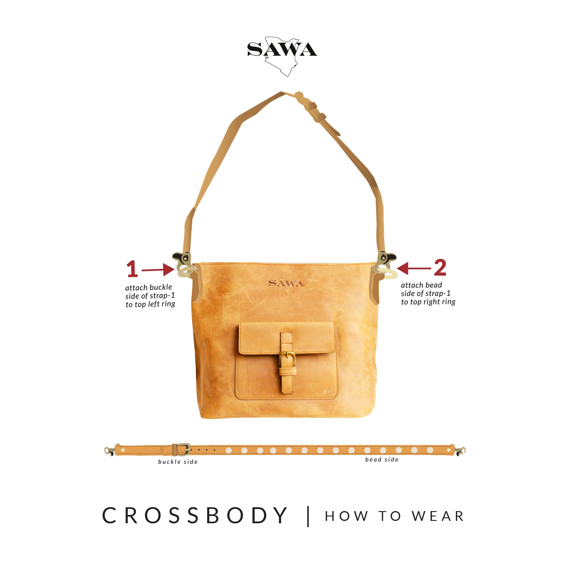 Crossbody / Messenger Bag Strap Instructions