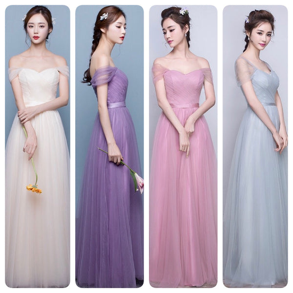 lilac tulle bridesmaid dress