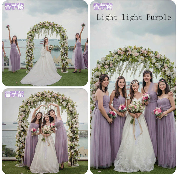 purple and gray bridesmaid dresses