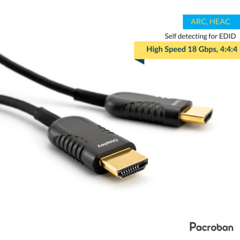 Câble HDMI 2.1 Ultra HighSpeed actif fibre 8K 60Hz / 4K 120Hz 100m