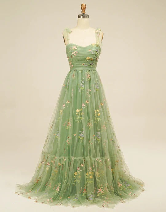 Sweetheart Floor Length Embroidery Long Prom Dress,BD930591 – luladress