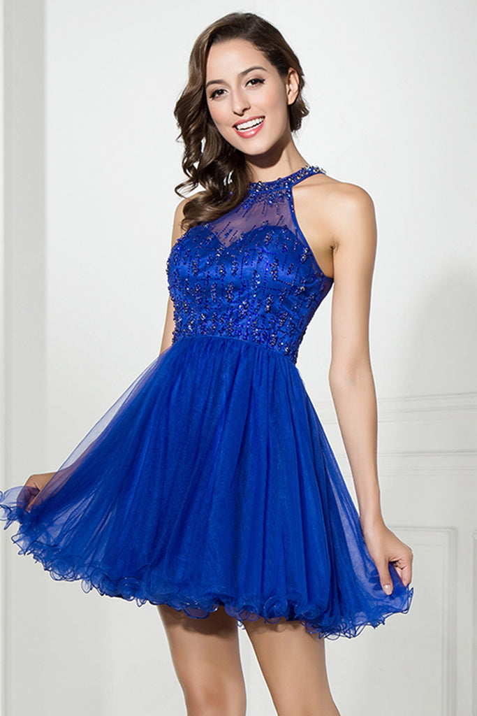 Royal Blue Short A-line Prom Dress Chic Homecoming Dress, BS29 – luladress