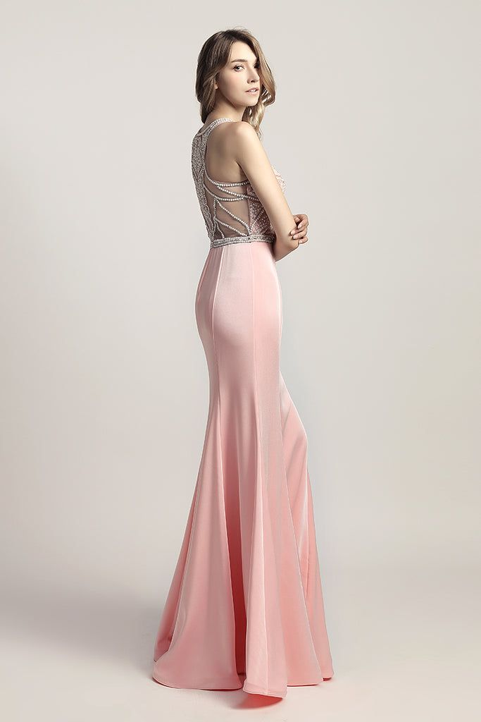 Light Pink Mermaid Long Evening Dress Formal Prom Dress, LX420 – luladress