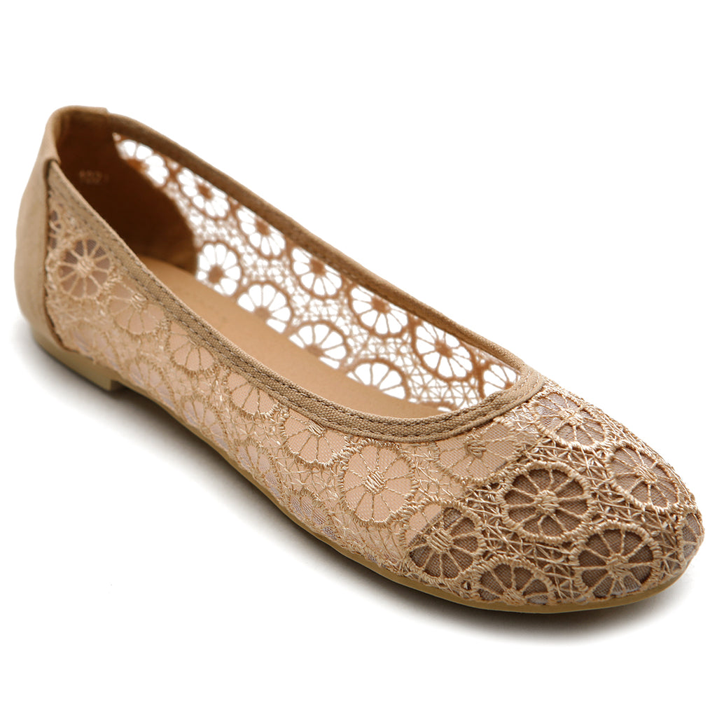 Ballet Shoe Floral Lace Breathable Flat