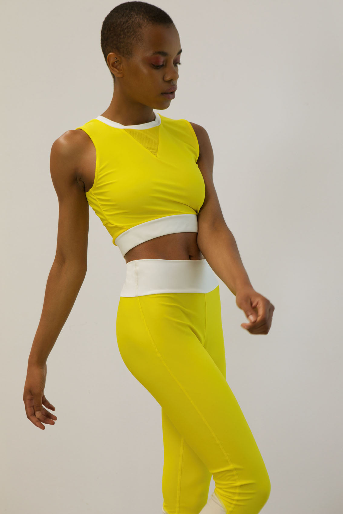 go as u.r. long-line halter top | energetic yellow