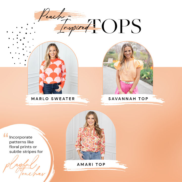 peach-inspired tops