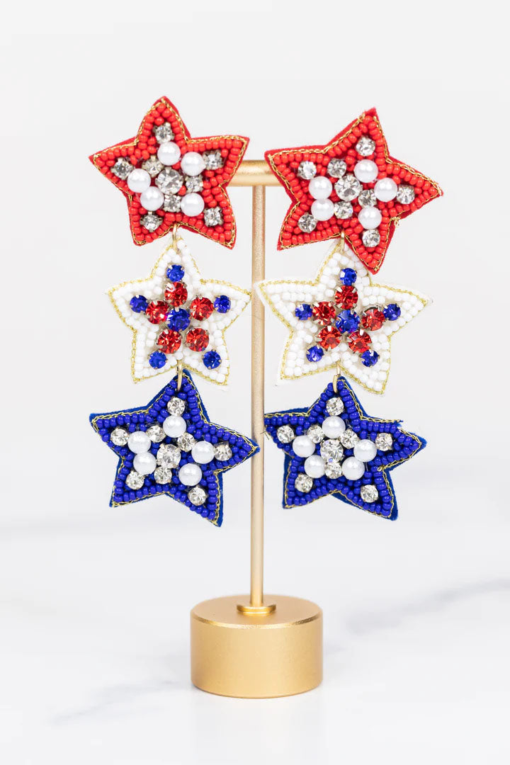 star spangled earrings