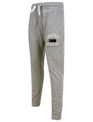 OG Tokyo Brushback Fleece Cuffed Joggers in Mid Grey Marl - triatloandratx