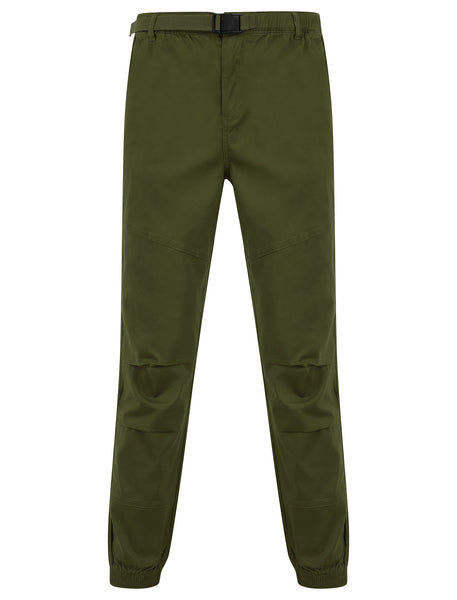 Phantom Multi-Pocket Cargo Style Cuffed Joggers in Dark Green - Tokyo –  Tokyo Laundry