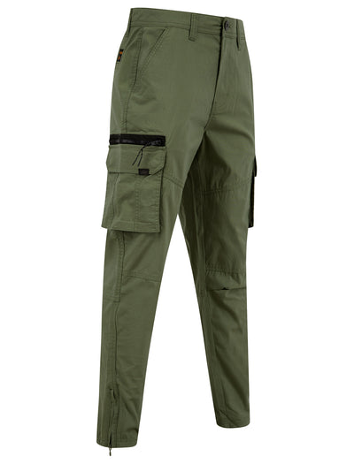 Costello Cotton Blend Multi-Pocket Cargo Trousers in Gray Pinstripe - –  Tokyo Laundry