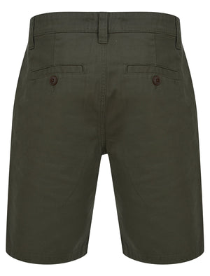 Somero Cotton Twill Chino Shorts in Khaki - triatloandratx