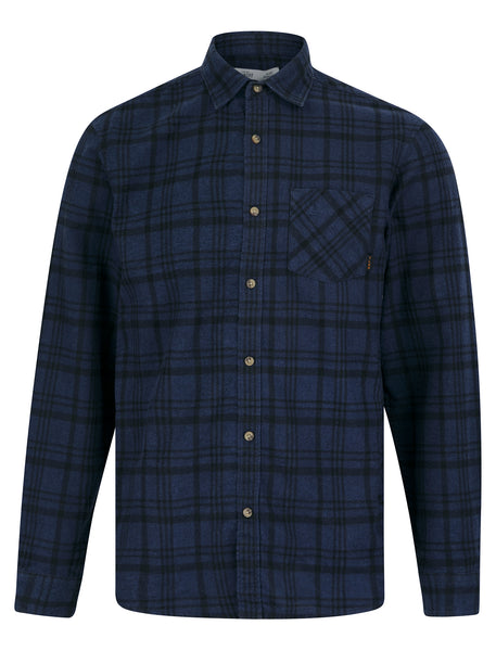 Fleece Lined Flannel Shirt - Maroon & Navy Check