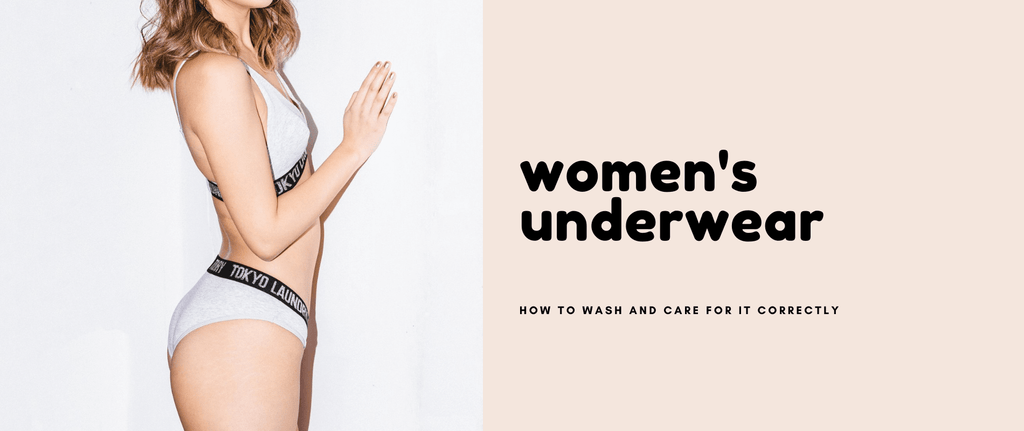 Woman wearing underwear from Tokyo Laundry