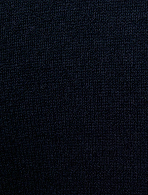 Houston Basic Crew Neck Knitted Jumper in Dark Navy - Kensington Eastside