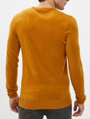 Silvo Soft Cashmillon V Neck Jumper In Mustard - Kensington Eastside