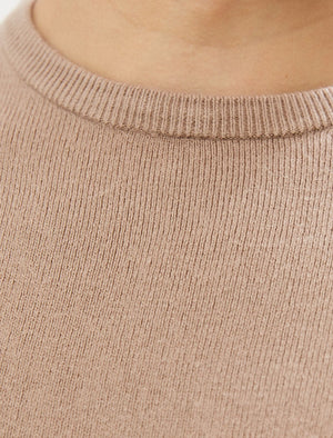 Olsen Soft Cashmillon Crew Neck Jumper In Taupe - Kensington Eastside