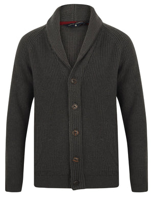 Totnes Soft Knit Shawl Neck Cardigan in Charcoal - triatloandratx