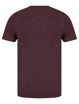 Within Motif Microstripe Cotton Jersey T-Shirt in Wine - triatloandratx