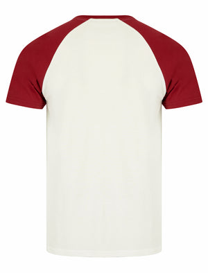 Catalyst Baseball Style Raglan Sleeve Crew Neck T-Shirt in Snow White - triatloandratx
