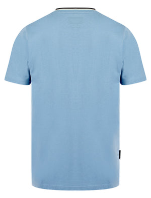 Westport Cotton Jersey Crew Neck Ringer T-Shirt in Blue Bell - Kensington Eastside