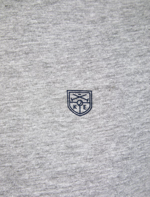 Westport Cotton Jersey Crew Neck Ringer T-Shirt in Light Grey Marl - Kensington Eastside