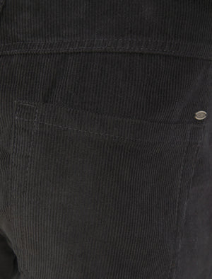 Baku Cotton Corduroy Elastic Cuffed Trousers in Jet Black - triatloandratx