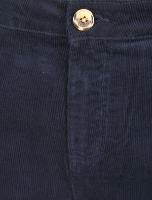 Baku Cotton Corduroy Elastic Cuffed Trousers in Sky Captain Navy - triatloandratx