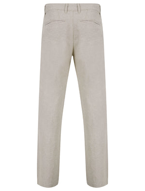 Maulua Cotton Linen Straight Leg Trousers in Nomad Sand - triatloandratx