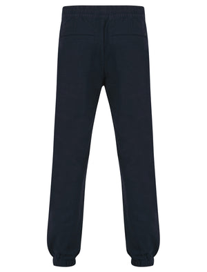 Fira Cotton Linen Comfort Fit Elasticated Waist Trousers in Sky Captain Navy - triatloandratx