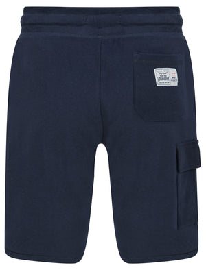 Moored Multi-Pocket Brushback Fleece Jogger Shorts in Sky Captain Navy - triatloandratx