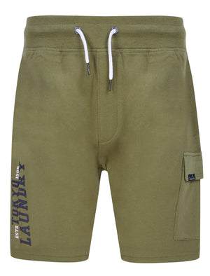 Siding Multi-Pocket Brushback Fleece Jogger Shorts in Deep Lichen Green - triatloandratx