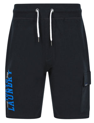 Siding Multi-Pocket Brushback Fleece Jogger Shorts in Jet Black - triatloandratx