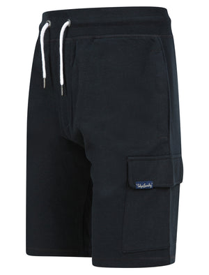 Siding Multi-Pocket Brushback Fleece Jogger Shorts in Jet Black - triatloandratx