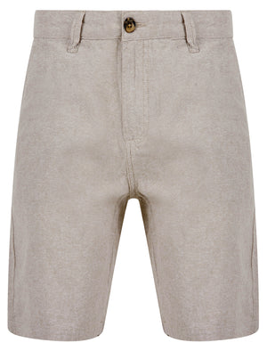 Kahana Cotton Linen Chino Shorts in Nomad Sand - triatloandratx